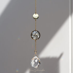 Erinnerungsschmuck Sonnenfänger, Suncatcher, Ascheschmuck gold oder silber Frau Schnieke
